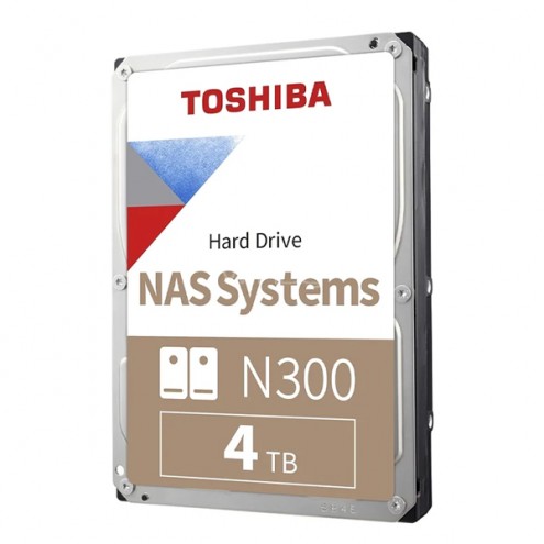 Toshiba N300 NAS - Disco duro - 4 TB - interno - 3.5" - SATA 6Gb/s - 7200 rpm - búfer: 128 MB