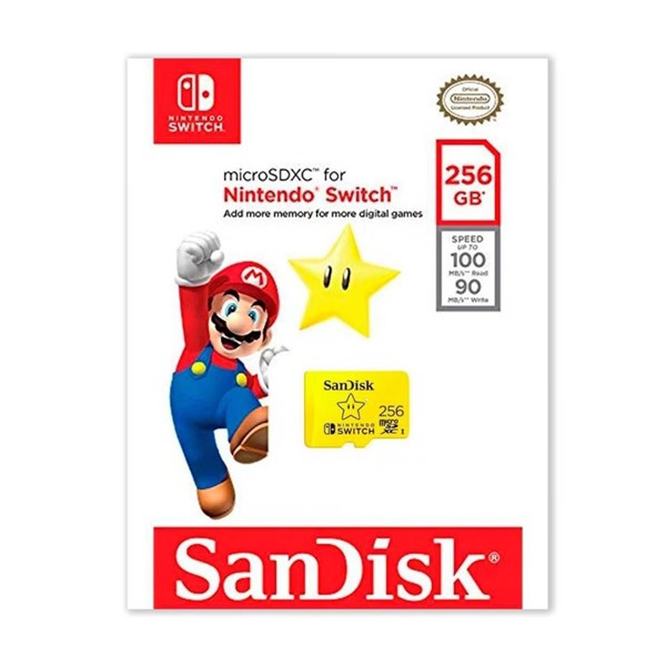 SanDisk Nintendo Switch - Tarjeta de memoria flash - 256 GB - Video Class V30 / UHS-I U3 - microSDXC UHS-I - para Ninten