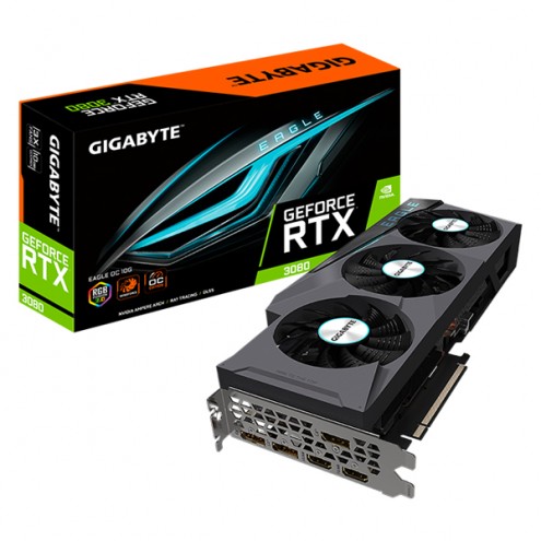 Gigabyte - GeForce RTX 3080 EAGLE OC 10G - PCI Express 4.0 - NVIDIA - NVIDIA GeForce RTX 3080 - 10 GB - GDDR6X SDRAM - D