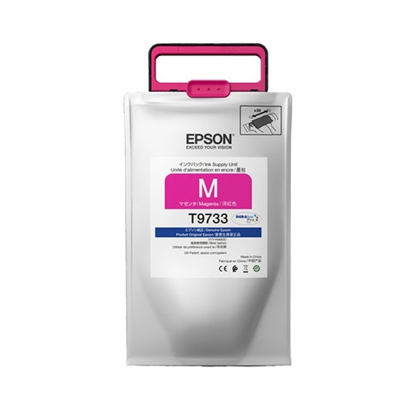Epson T9733 - Gran capacidad - magenta - original - blíster con alarmas de RF/acústica - cartucho de tinta - para Work